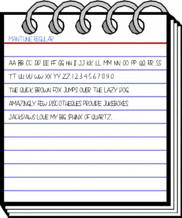 Mantune Regular Font