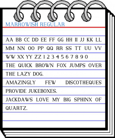 Marrowish Regular Font