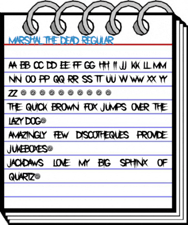 Marshal The Dead Regular Font