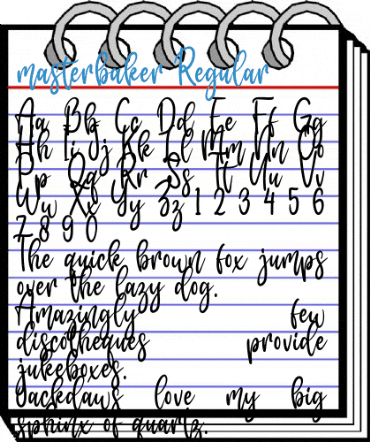 masterbaker Regular Font