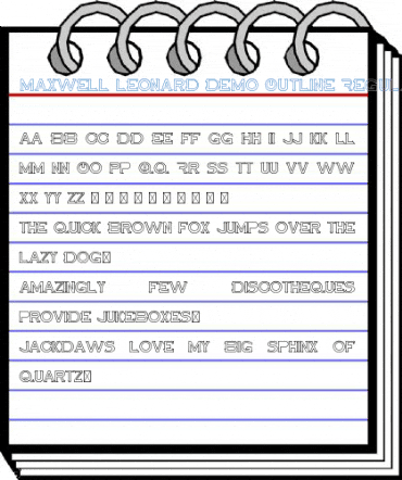 Maxwell Leonard Demo Outline Regular Font