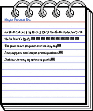 Maybe Personal Use Font
