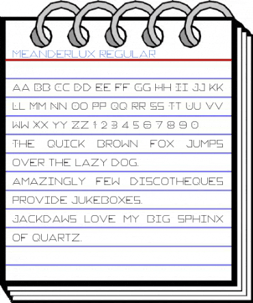 Meanderlux Regular Font