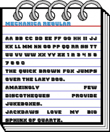 Mechanica Regular Font