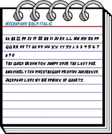 Mechapunk Bold Italic Font
