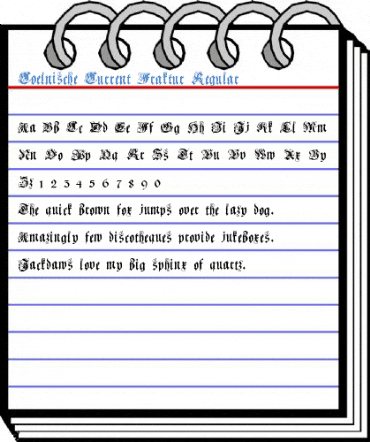 Coelnische Current Fraktur Regular Font