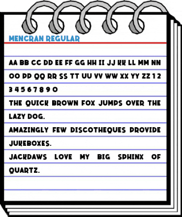 Mencran Regular Font