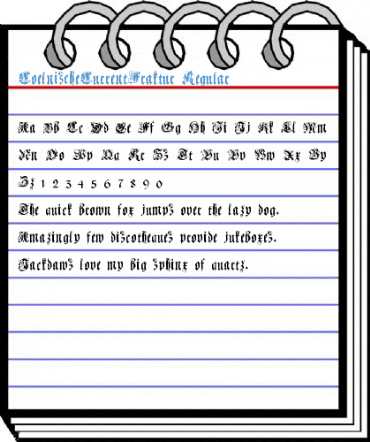 CoelnischeCurrentFraktur Regular Font