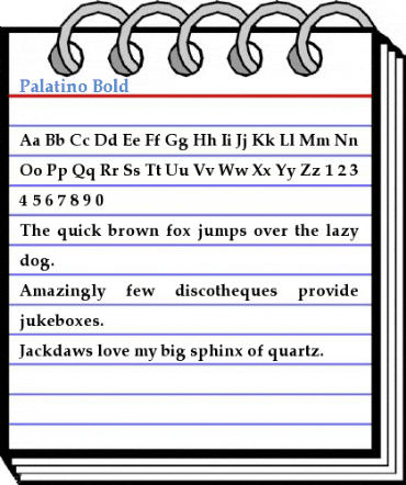 Palatino Bold Font