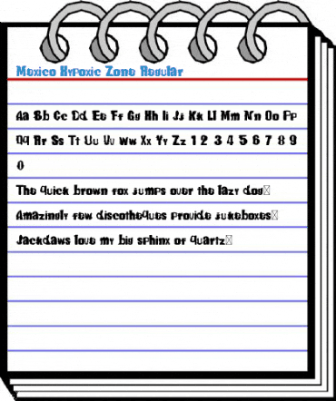 Mexico Hypoxic Zone Regular Font
