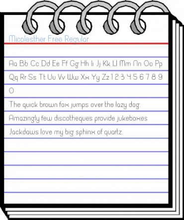 Micolesther Free Regular Font