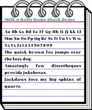Milk n Balls Demo Black Demo Font