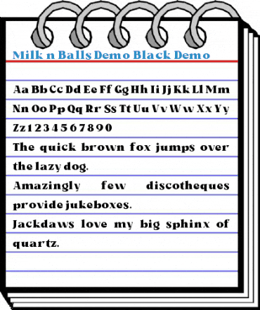 Milk n Balls Demo Black Demo Font