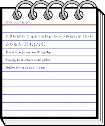 Milli Nathan Regular Font