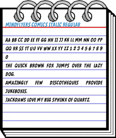 Mindflyers Comics Italic Regular Font