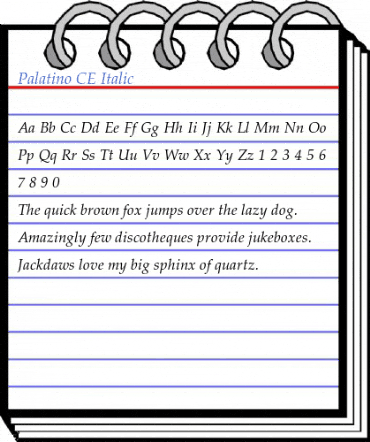 Palatino CE Italic Font