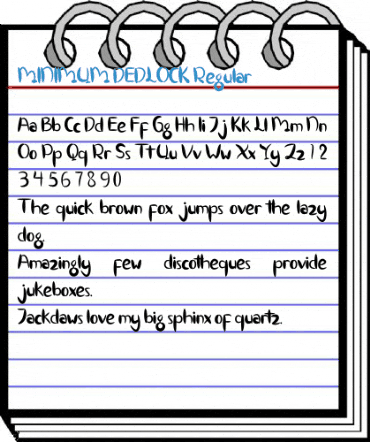 MINIMUM DEDLOCK Regular Font