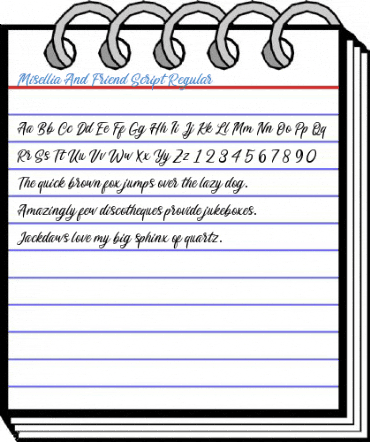 Misellia And Friend Script Regular Font