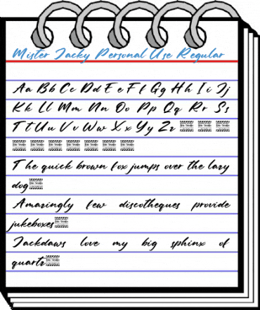 Mister Jacky Personal Use Regular Font
