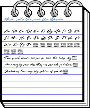 Mister sally Personal Use Regular Font