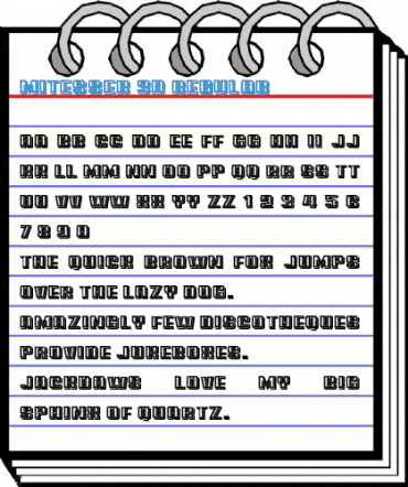 Mitesser 3D Regular Font
