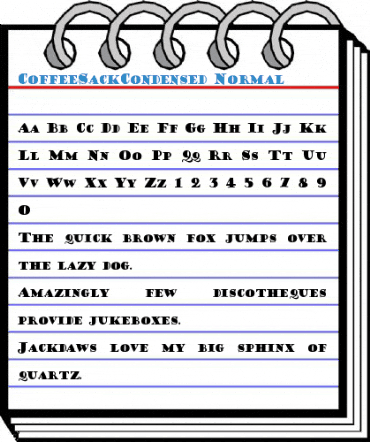 CoffeeSackCondensed Normal Font