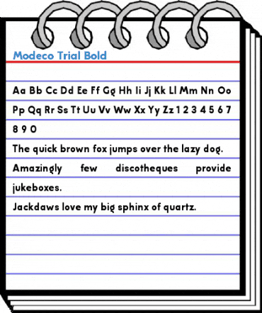 Modeco Trial Bold Font