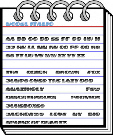 Model Italic Font