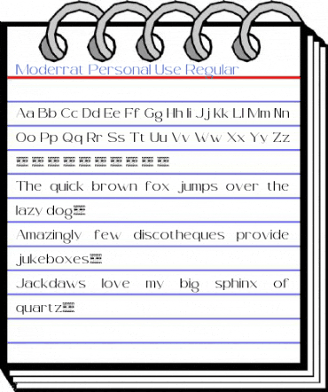 Moderrat Personal Use Regular Font