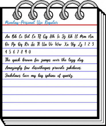Monday-Personal Use Regular Font