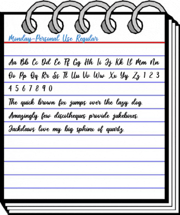 Monday-Personal Use Regular Font