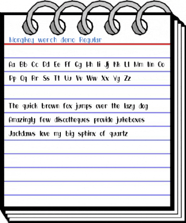 Mongkey werch demo Regular Font