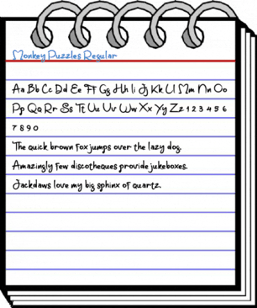 Monkey Puzzles Regular Font