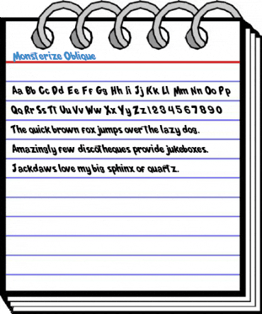Monsterize Oblique Font
