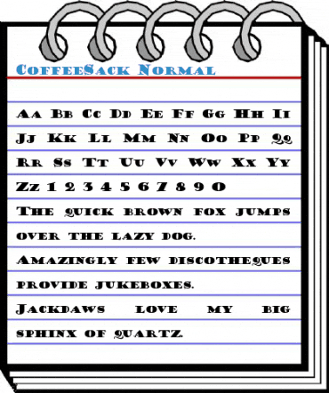CoffeeSack Normal Font