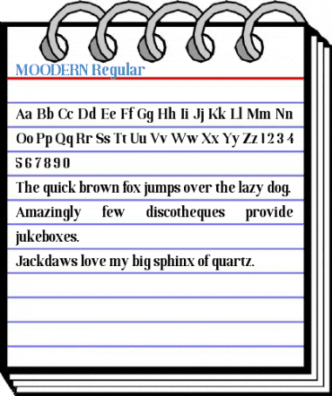 MOODERN Regular Font