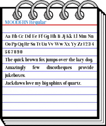 MOODERN Regular Font