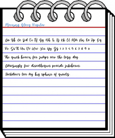 Morning Glory Regular Font