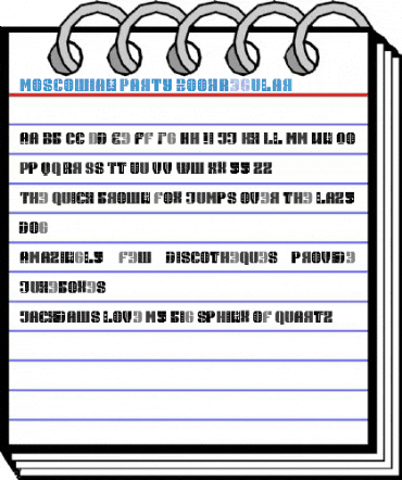 Moscowian Party Book Regular Font