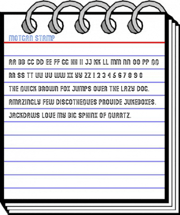 Motgan Stamp Font