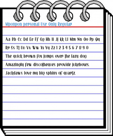 Mponpon personal Use Only Regular Font