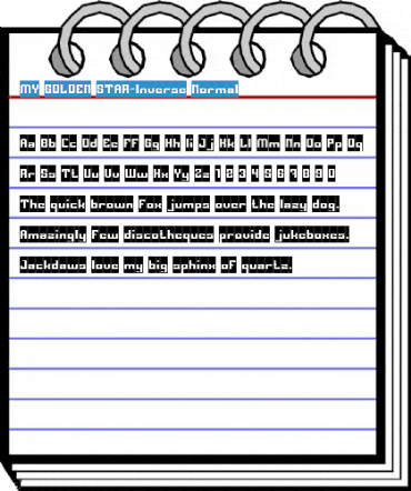 MY GOLDEN STAR-Inverse Normal Font