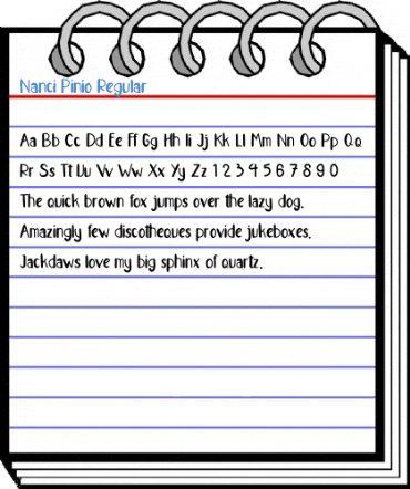 Nanci Pinio Regular Font