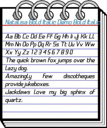 Natalisa Bold Italic Demo Bold Italic Font