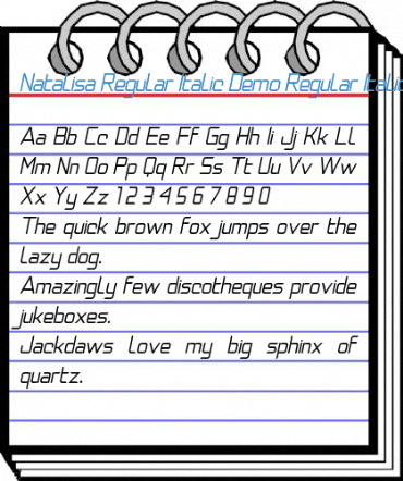 Natalisa Regular Italic Demo Regular Italic Font