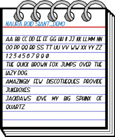 Naura Bold Slant_DEMO Font