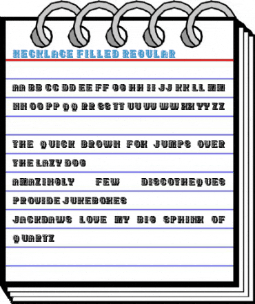 Necklace Filled Regular Font