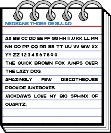 Nersans Three Regular Font