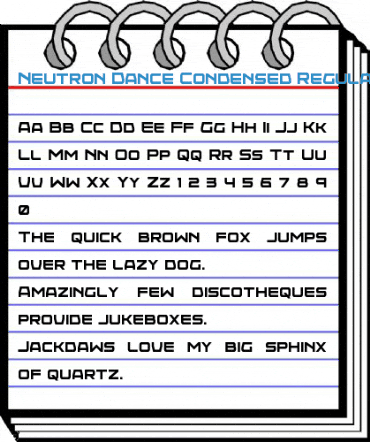 Neutron Dance Condensed Regular Font