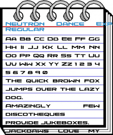 Neutron Dance Expanded Regular Font